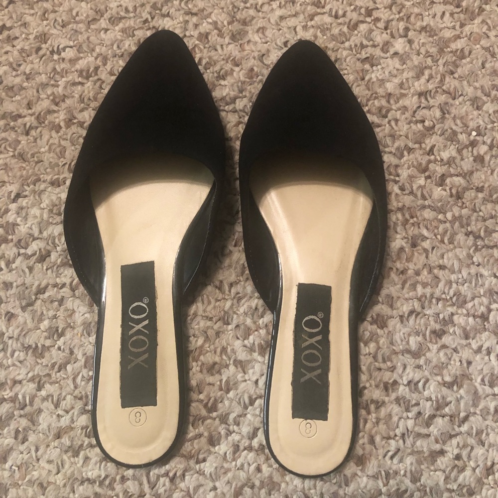 Classic black mules